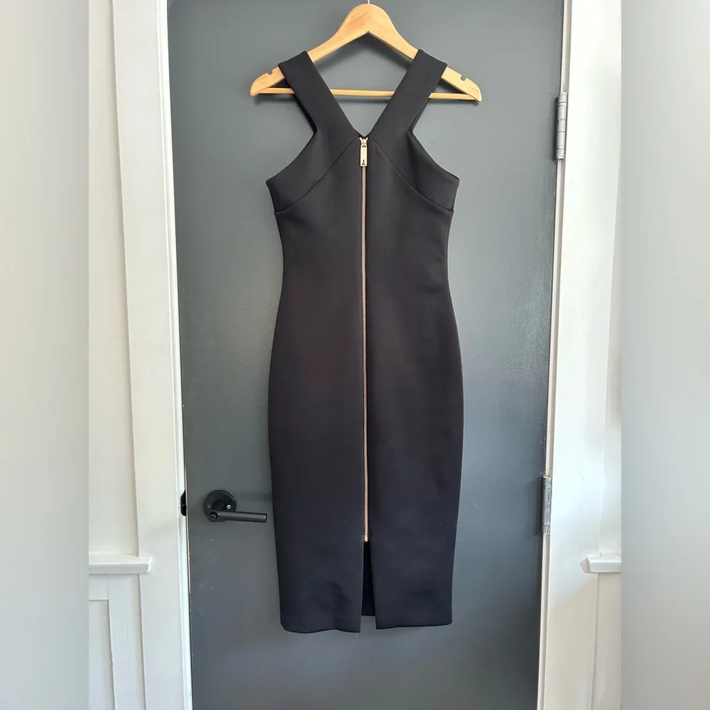 Ted Baker London Black Body-con Midi Dress US Size 6 - Picture 3 of 7